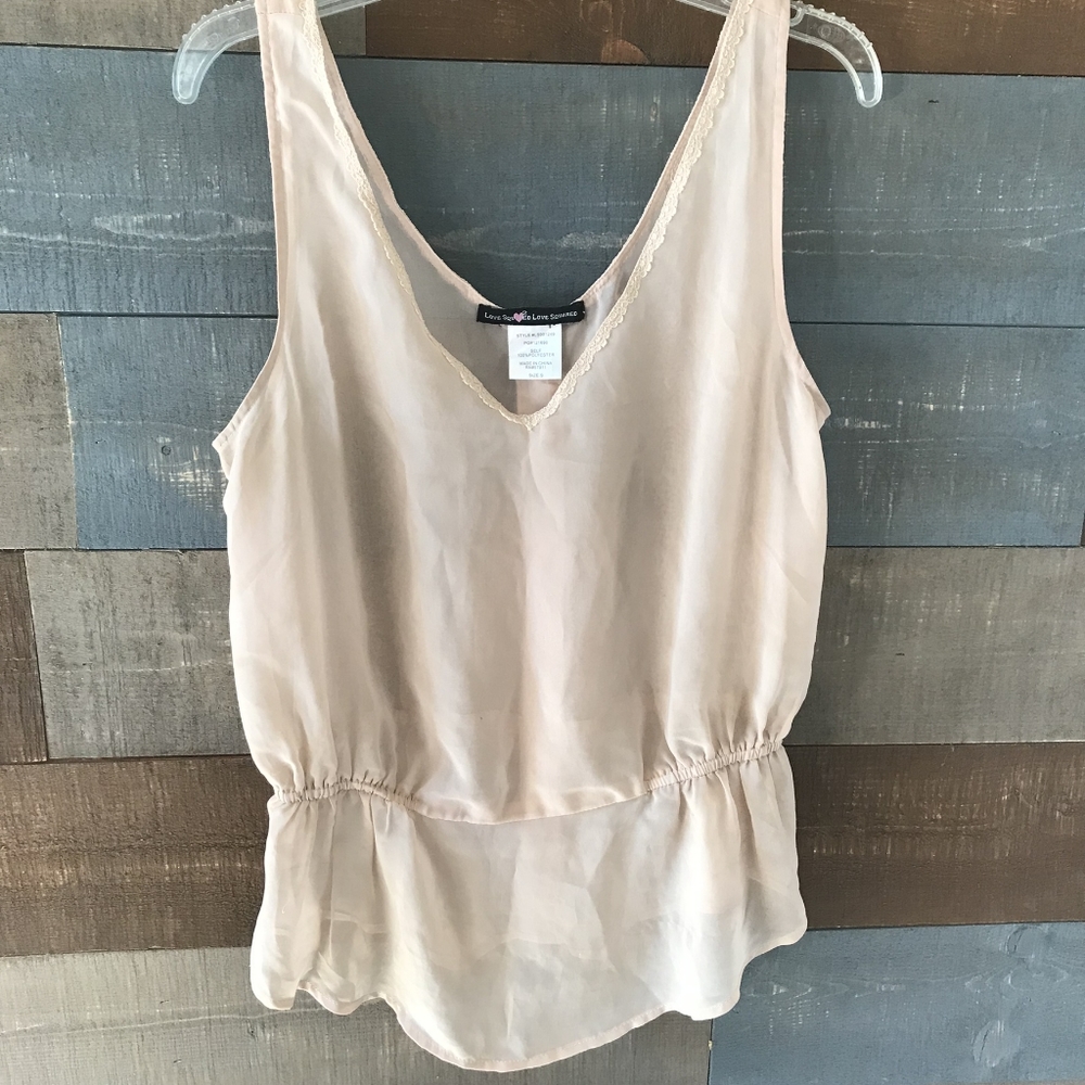 Semi-sheer Tank Blouse